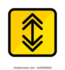 Pfeilsymbol mit einfacher Umrissform