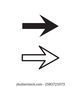 Arrow, icon simple flat black trendy style illustration for web and app..eps