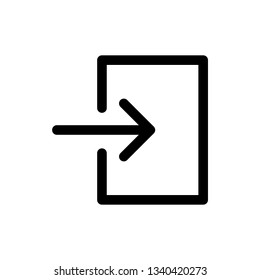 Arrow icon simple flat style outline illustration.