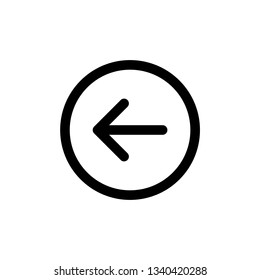 Arrow icon simple flat style outline illustration.
