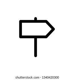 Arrow icon simple flat style outline illustration.