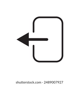 Icono de flecha simple ilustración de contorno de estilo plano.