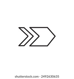 Arrow icon, simple flat vector linear illustration on white background..eps