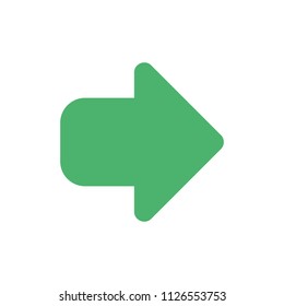 Arrow icon simple flat web navigation sign.