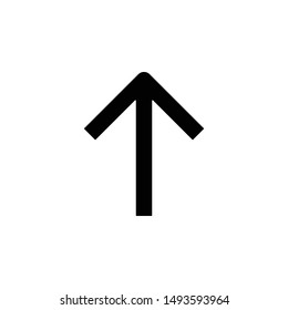 Up arrow icon. Simple glyph, flat vector of arrows icons for UI and UX, website or mobile application