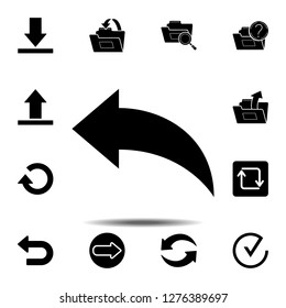 arrow icon. Simple glyph vector element of web, minimalistic icons set for UI and UX, website or mobile application