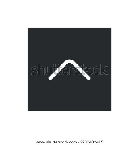 Arrow up icon, simple illustration
