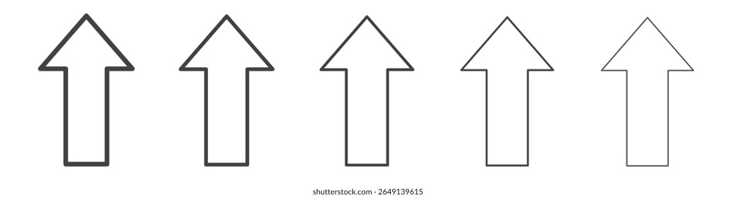 Ícone de seta para cima ilustração simples logotipo arte