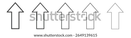 Arrow up icon simple illustration logo art