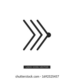 arrow Icon, Simple arrow icon isolated on white background EPS Vector, Arrows vector collection with elegant style and black color.