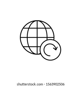 Arrow icon. Simple line, outline vector of globe icons for ui and ux, website or mobile application