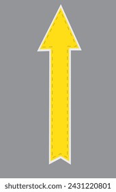 Arrow icon. Simple long vector arrow illustration. Black icon.