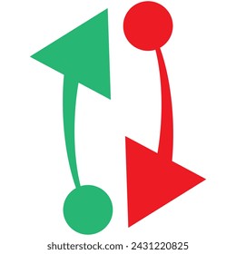 Arrow icon. Simple long vector arrow illustration. Black icon.