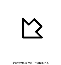 Arrow icon simple outline style for website and application project