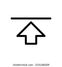 Icono de flecha estilo de esquema simple para el sitio web y el proyecto de aplicación
