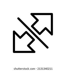 Icono de flecha estilo de esquema simple para el sitio web y el proyecto de aplicación