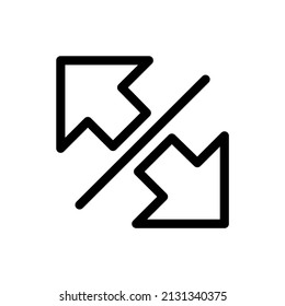 Arrow icon simple outline style for website and application project