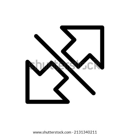 Arrow icon simple outline style for website and application project