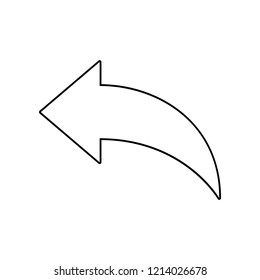 arrow icon. Simple outline vector of web, minimalistic set for UI and UX, website or mobile application