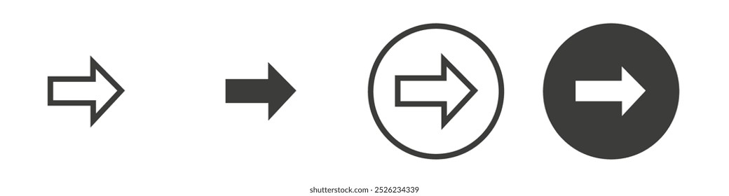 Icono de flecha Logotipo de Vector de contorno simple