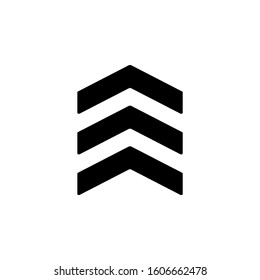 Arrow up icon. Simple pointer icons for ui and ux, website or mobile application