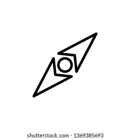 arrow icon. Simple thin line, outline vector of Arrows icons for UI and UX, website or mobile application