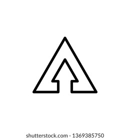 arrow icon. Simple thin line, outline vector of Arrows icons for UI and UX, website or mobile application