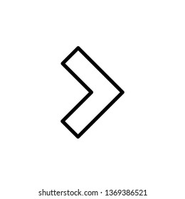 arrow icon. Simple thin line, outline vector of Arrows icons for UI and UX, website or mobile application