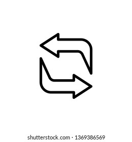 arrow icon. Simple thin line, outline vector of Arrows icons for UI and UX, website or mobile application