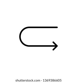 arrow icon. Simple thin line, outline vector of Arrows icons for UI and UX, website or mobile application