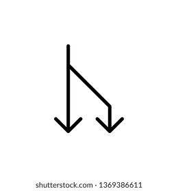 arrow icon. Simple thin line, outline vector of Arrows icons for UI and UX, website or mobile application