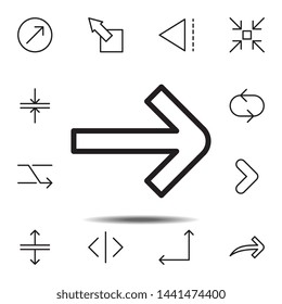 arrow icon. Simple thin line, outline vector element of Arrow icons set for UI and UX, website or mobile application
