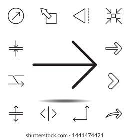 arrow icon. Simple thin line, outline vector element of Arrow icons set for UI and UX, website or mobile application