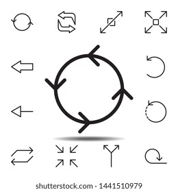arrow icon. Simple thin line, outline vector element of Arrow icons set for UI and UX, website or mobile application