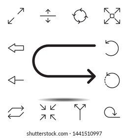 Arrow Icon. Simple Thin Line, Outline Vector Element Of Arrow Icons Set For UI And UX, Website Or Mobile Application