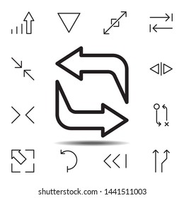 arrow icon. Simple thin line, outline vector element of Arrow icons set for UI and UX, website or mobile application