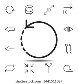 arrow icon. Simple thin line, outline vector element of Arrow icons set for UI and UX, website or mobile application