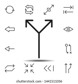 arrow icon. Simple thin line, outline vector element of Arrow icons set for UI and UX, website or mobile application