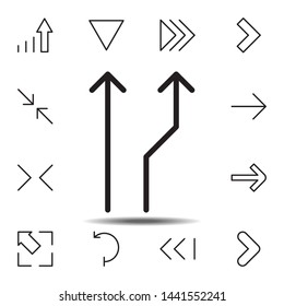 arrow icon. Simple thin line, outline vector element of Arrow icons set for UI and UX, website or mobile application