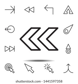 arrow icon. Simple thin line, outline vector element of Arrow icons set for UI and UX, website or mobile application