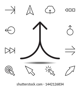 arrow icon. Simple thin line, outline vector element of Arrow icons set for UI and UX, website or mobile application
