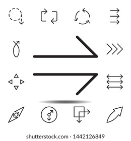 arrow icon. Simple thin line, outline vector element of Arrow icons set for UI and UX, website or mobile application