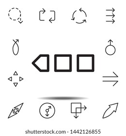 arrow icon. Simple thin line, outline vector element of Arrow icons set for UI and UX, website or mobile application