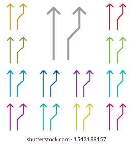 arrow icon. Simple thin line, outline vector element of Arrow icons set for UI and UX, website or mobile application on white background