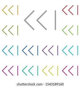 arrow icon. Simple thin line, outline vector element of Arrow icons set for UI and UX, website or mobile application on white background