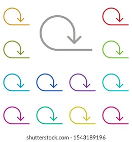 arrow icon. Simple thin line, outline vector element of Arrow icons set for UI and UX, website or mobile application on white background