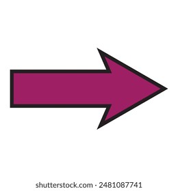 Arrow icon. simple arrow vector on white background. flat style arrow icon.  vector illustration. 
