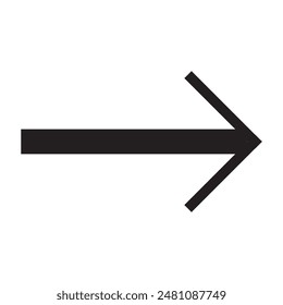 Icono de flecha. Vector de flecha simple sobre fondo blanco. icono de flecha de estilo plano. Ilustración vectorial. 