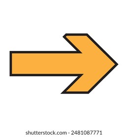 Arrow icon. simple arrow vector on white background. flat style arrow icon.  vector illustration. 