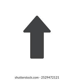Arrow up icon simple vector symbol